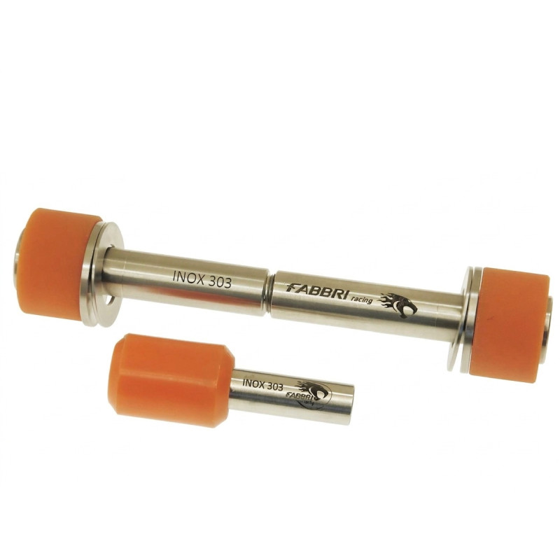 KIT SILENT BLOCK ARANCIO "FABBRI RACING" (ATTACCO MOTORE + SOSPENSIONE POSTERIORE) VESPA SMALL FRAME  FABBRI RACING - 1