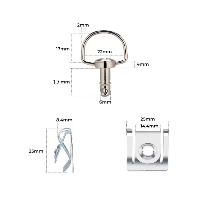 Sgancio rapido per carene lunghezza 17mm  AVO - 1