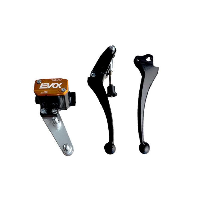 EVOK IRON BRAKE P11 HYDRAULIC BRAKE PUMP FOR VESPA PK - BLACK AND ORANGE RMS : 226000012  EVOK - 1