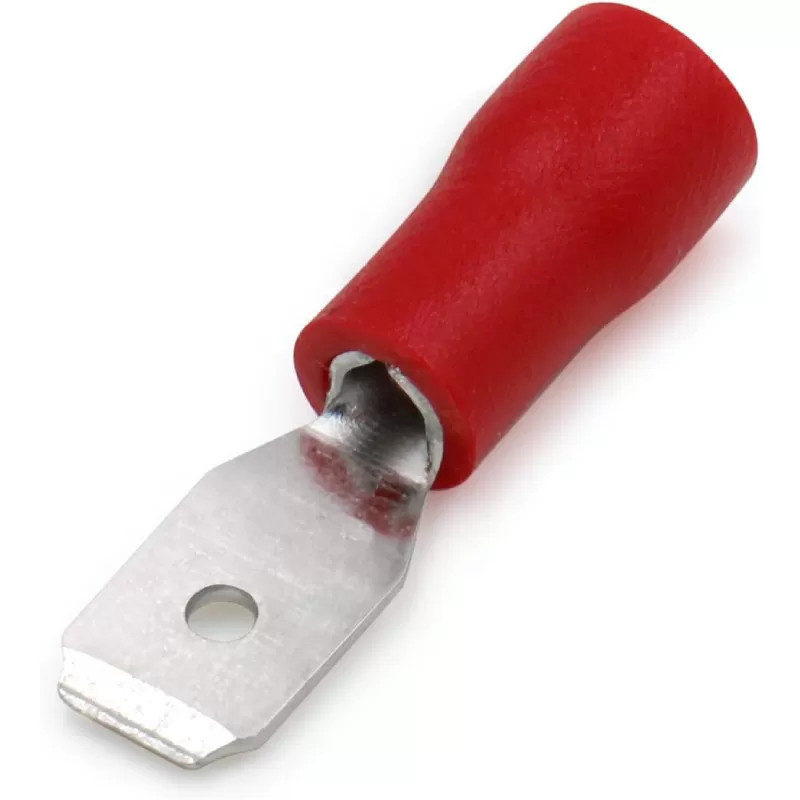 Terminale a Crimpare Maschio Isolato Rosso ( 6,3 mm ) MDD2-250  AVO - 1