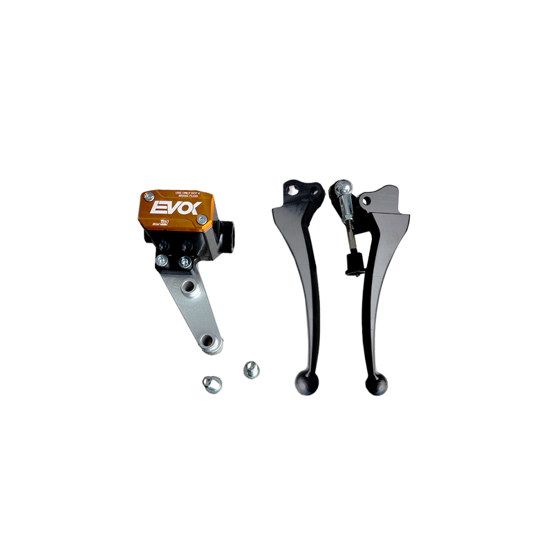 EVOK IRON BRAKE P11 HYDRAULIC BRAKE PUMP FOR VESPA PX - BLACK AND ORANGE RMS : 226000009  EVOK - 1