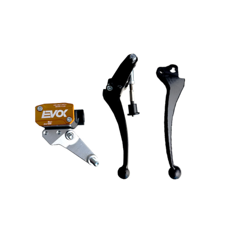 EVOK IRON BRAKE P11 HYDRAULIC BRAKE PUMP FOR VESPA 50 SPECIAL - BLACK AND ORANGE RMS : 226000003  EVOK - 1