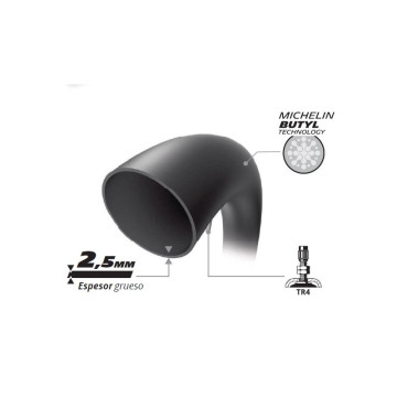 Michelin 10 Mbr 2.50 / 2.75- 10 Inner Tube with Straight Cross Valve  MICHELIN - 2