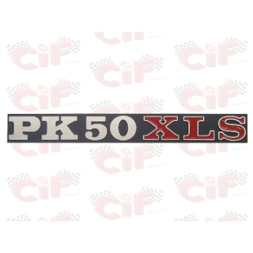 TARGHETTA "PK 50 XLS" in alluminio per cofano laterale VESPA CIF : 10019  CIF - 1