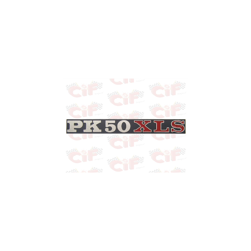 TARGHETTA "PK 50 XLS" in alluminio per cofano laterale VESPA CIF : 10019  CIF - 1