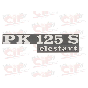 TARGHETTA "PK 125 S ELESTART" per cofano laterale - VESPA CIF : 6123  CIF - 1