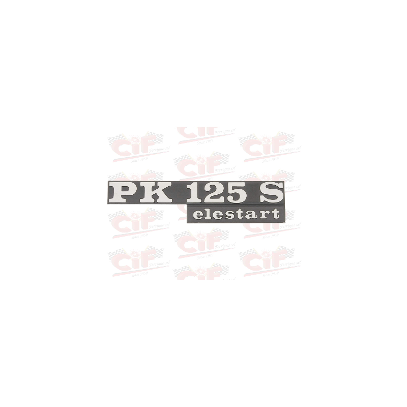 TARGHETTA "PK 125 S ELESTART" per cofano laterale - VESPA CIF : 6123  CIF - 1