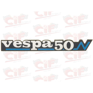 TARGHETTA "VESPA 50 N" per cofano laterale - VESPA CIF : 6111  CIF - 1