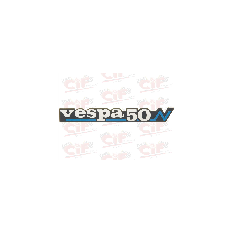 TARGHETTA "VESPA 50 N" per cofano laterale - VESPA CIF : 6111  CIF - 1