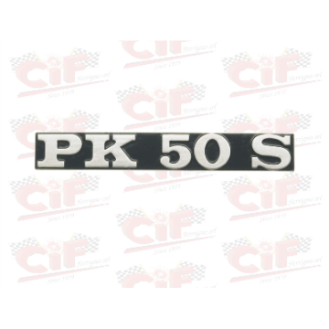 TARGHETTA "PK 50 S" per cofano laterale - VESPA CIF : 6105  CIF - 1
