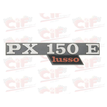 TARGHETTA "PX 150 E LUSSO " - per cofano laterale - VESPA CIF : 5795-L  CIF - 1