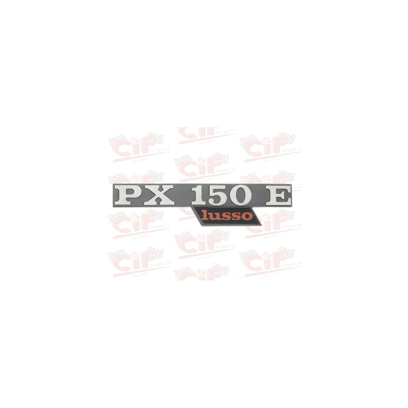 TARGHETTA "PX 150 E LUSSO " - per cofano laterale - VESPA CIF : 5795-L  CIF - 1