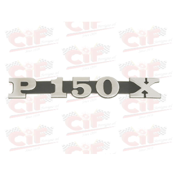 TARGHETTA "P 150 X" - per cofano laterale - VESPA CIF : 5770  CIF - 1