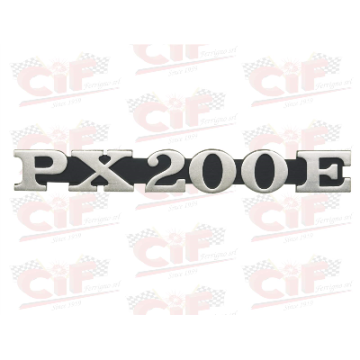 TARGHETTA "PX 200 E" - per cofano laterale - VESPA CIF : 5769-A  CIF - 1
