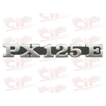 TARGHETTA "PX 125 E" - per cofano laterale - VESPA CIF : 5768-A  CIF - 1