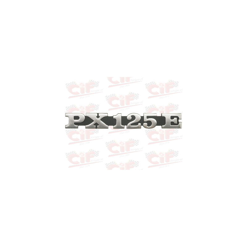 TARGHETTA "PX 125 E" - per cofano laterale - VESPA CIF : 5768-A  CIF - 1