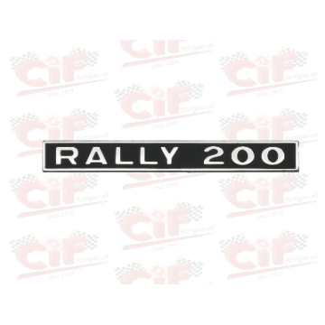 TARGHETTA "RALLY 200" - POSTERIORE - VESPA CIF : 5767  CIF - 1
