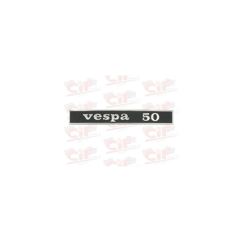 TARGHETTA "VESPA 50" - POSTERIORE - VESPA CIF : 5754  CIF - 1