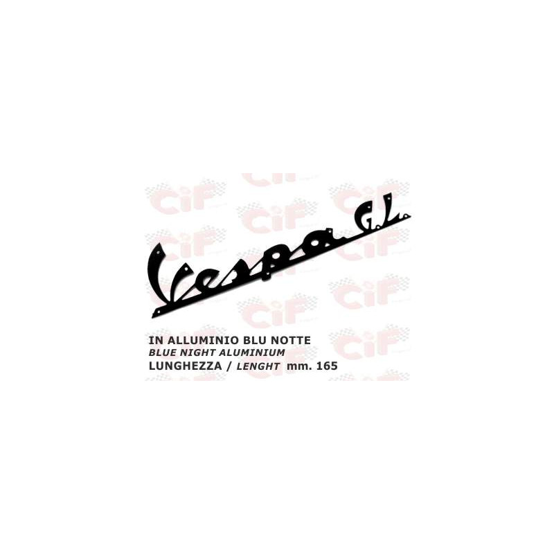 TARGHETTA "VESPA G.L." (lunghezza mm. 165) - COLORE BLU NOTTE - per scudo anteriore - VESPA GL CIF : 5744  CIF - 1