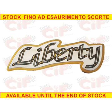 DE - TARGHETTA "LIBERTY" PICCOLA (mm.65) RESINATA per scudo anteriore PIAGGIO LIBERTY CIF : 10469-P  CIF - 1